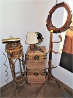 HAT RACK, PLANT STANDS, TABLE LAMPS