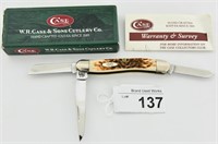 Case Medium Stockman Knife 3.625" Amber Bone