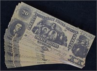 Large Stack of Crisp Replica Confederate Notes