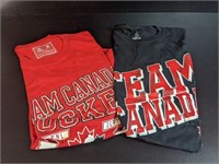 2 New Team Canada Hockey T Shirts M