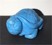 Hand Carved Turquoise Stone Turtle Figurine