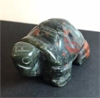 Hand Carved Obsidian Stone Turtle Figurine