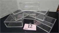 SET OF 6 LIDDED LUCITE BOXES "GENERATIONS" 6 X 5