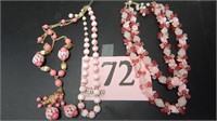 LADIES BEADED NECKLACES, VINTAGE, ONE MADE IN