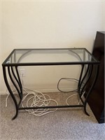 U - Glass Top Accent Table