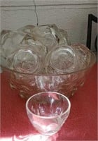 Punch bowl  and cups