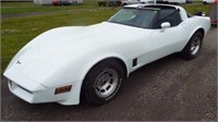 1981 Artic White Corvette w/ Black Leather