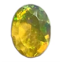 Genuine 1.00 Ct Oval Cut Yellow Opal Gemstone
