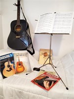 Jasmine Takamine Guitar,Stand,Books