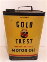 Gold Crest Motor Oil Jug