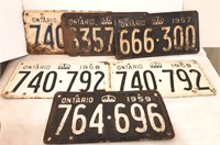 1956-59 License Plates
