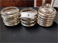 16 Sterling Silver Rim Coasters