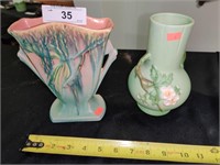 Weller & Roseville vases, ex. condition