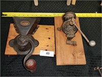 2 Antique coffee grinders