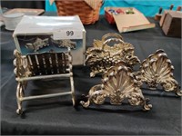 Brass buffet caddies