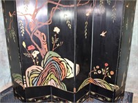 BEAUTIFUL CARVED MURAL ORIENTAL ROOM DIVIDER