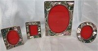 4-ABALONE PICTURE FRAMES*ALPACA MEXICO