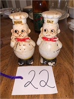 ANTIQUE SALT AND PEPPER SHAKERS CERAMIC