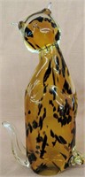 CRYSTAL FIFTH AVENUE CAT SCULPTURE ART GLASS