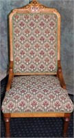VINTAGE PARLOR CHAIR WITH CASTERS