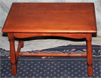 VINTAGE MAPLE WOOD VANITY BENCH