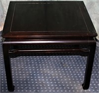 CENTURY BLACK LACQUER ASIAN STYLE END TABLE