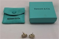 TIFFANY & CO STERLING SILVER BEAN EARRINGS