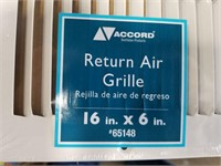 16 x 6 return air grills