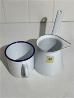 2 Enamelware Pieces