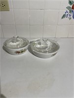 2 Corningware Dishes with Lids