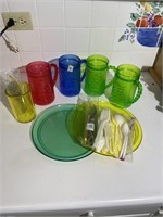 Assorted Plastic Freezable Cups, etc