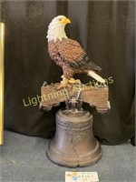LIBERTY BELL AND BALD EAGLE RESIN FIGURE