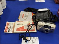 PENTAX IQ ZOOM 140M FILM CAMERA WITH POUCH