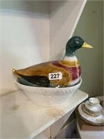 Large Duck Soup Tureen with ladle