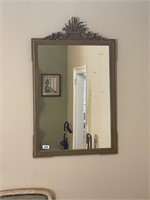 Vintage Gold Mirror ~ Ornate Top