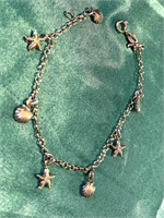 Gold Filled Bracelet ~starfish & shells