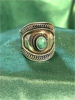 Sterling Silver Turquoise Ring ~ Size 8