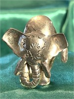 Heavy Sterling Silver Elephant Pin ~