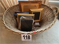 Basket with Picture Frames (D Room)