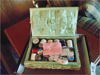 Sewing Basket w/ Contents