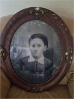 Antique Oval Framed Photo