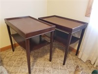 Pair of Mahogany Pie Crust End Tables