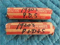 1920'S P, D, S & 1930'S P, D, S, ROLL OF PENNIES