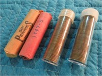 1945 S, 47 S, & (2) 1948 S ROLL OF PENNIES