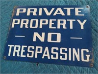 10" X 14" PRIVATE PROPERTY TIN SIGN