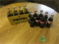 Pepsi holder & Coke bottles