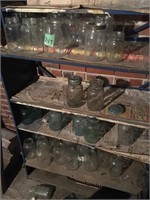 large lot of canning jars-in basement, bring help
