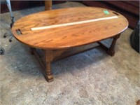 wood coffee table, 48x28x16