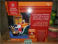 Home Accents Holiday 6.5' Lighted Inflatable Santa