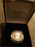 SUSAN B ANTHONY PROOF DOLLAR COIN IN BOX WITH COA
